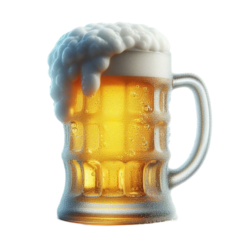 Cold Beer Mug with Thick Foam png