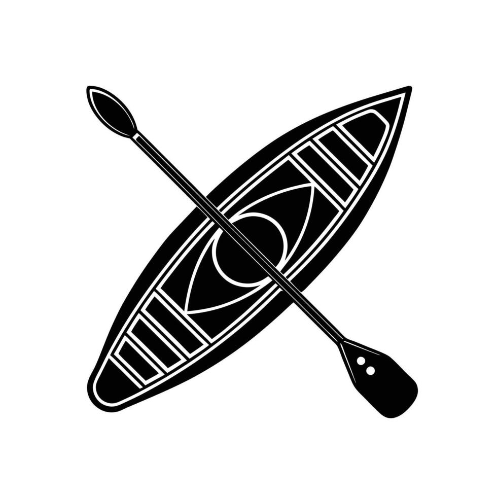 Kayak logo silhouettes vector