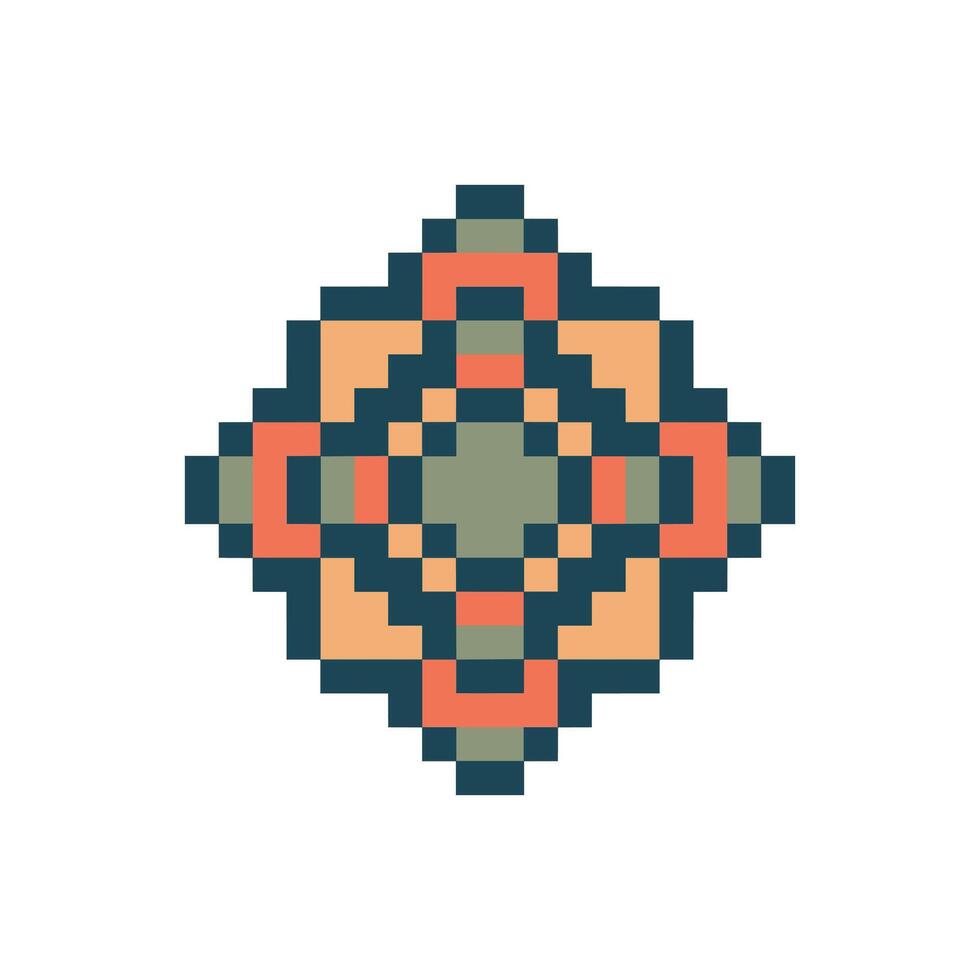 retro mosaic pixel art vector