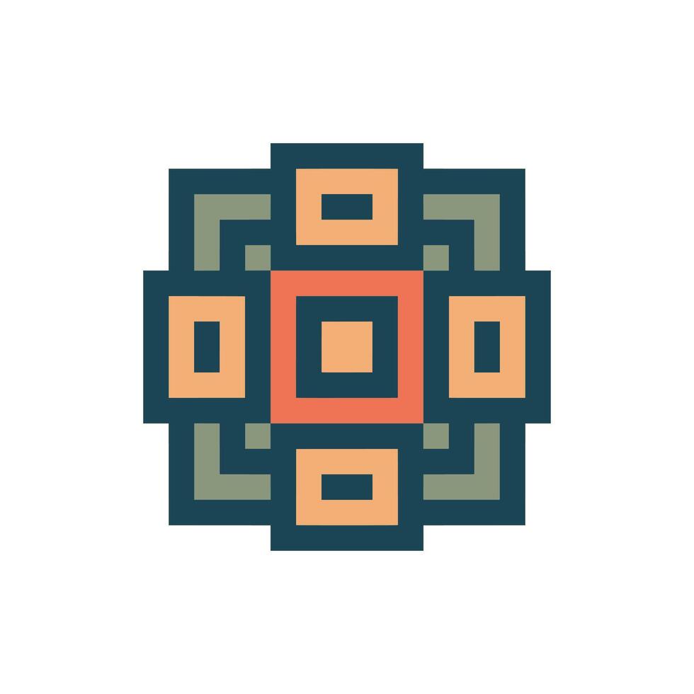 creative diamond pixel art pattern stylish old-school look vector
