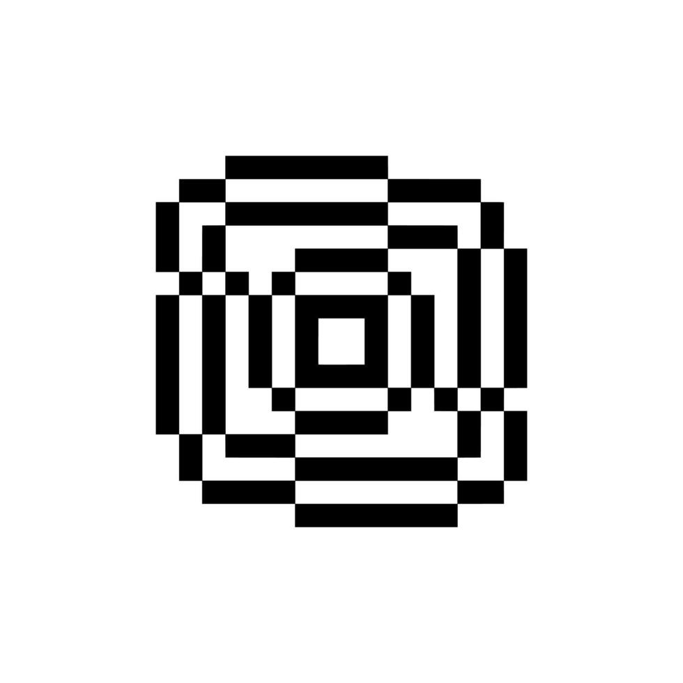 Retro pixel artwork geometric style vector