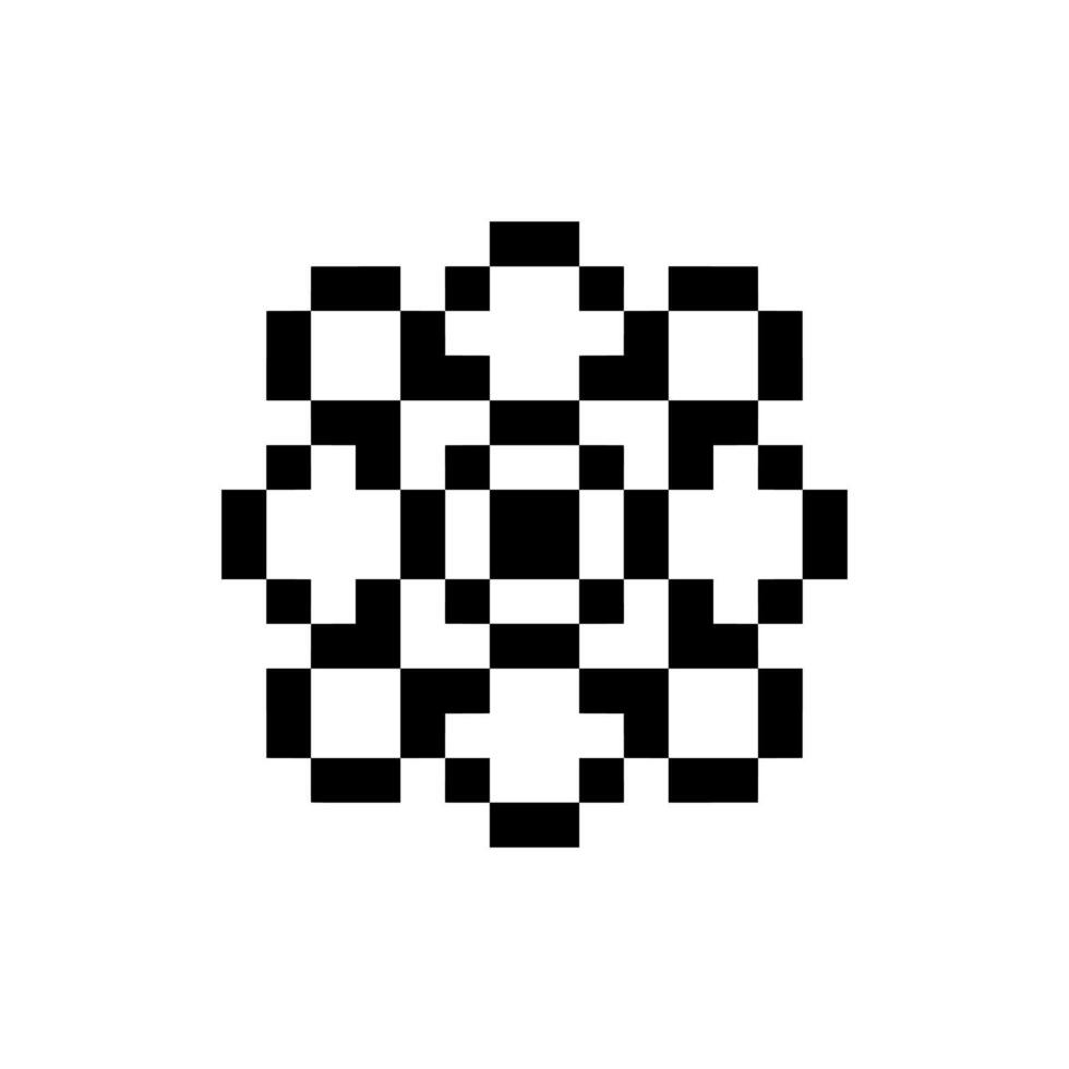 simple swirl pixel art shape vintage artistic effect vector