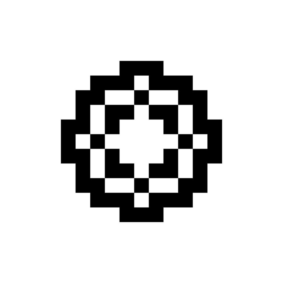 Vintage retro pixel geometric form vector