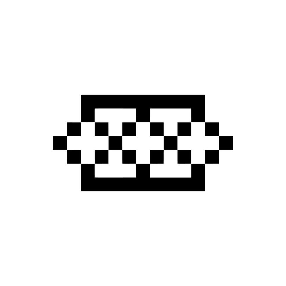 old-school symbol pixel art vector