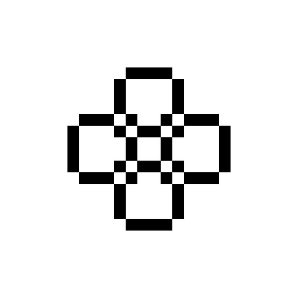 Pixelated geometric form vintage vector