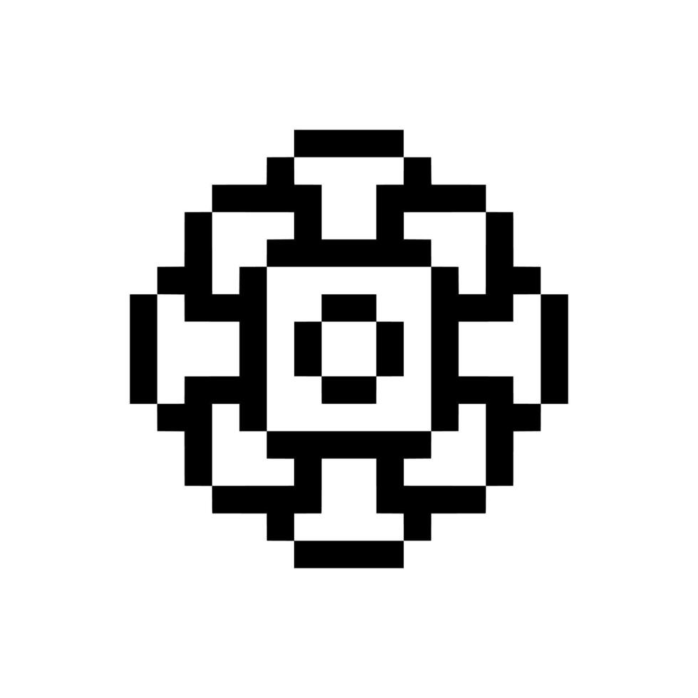 antique spiral pixel art motif soft vintage effect vector