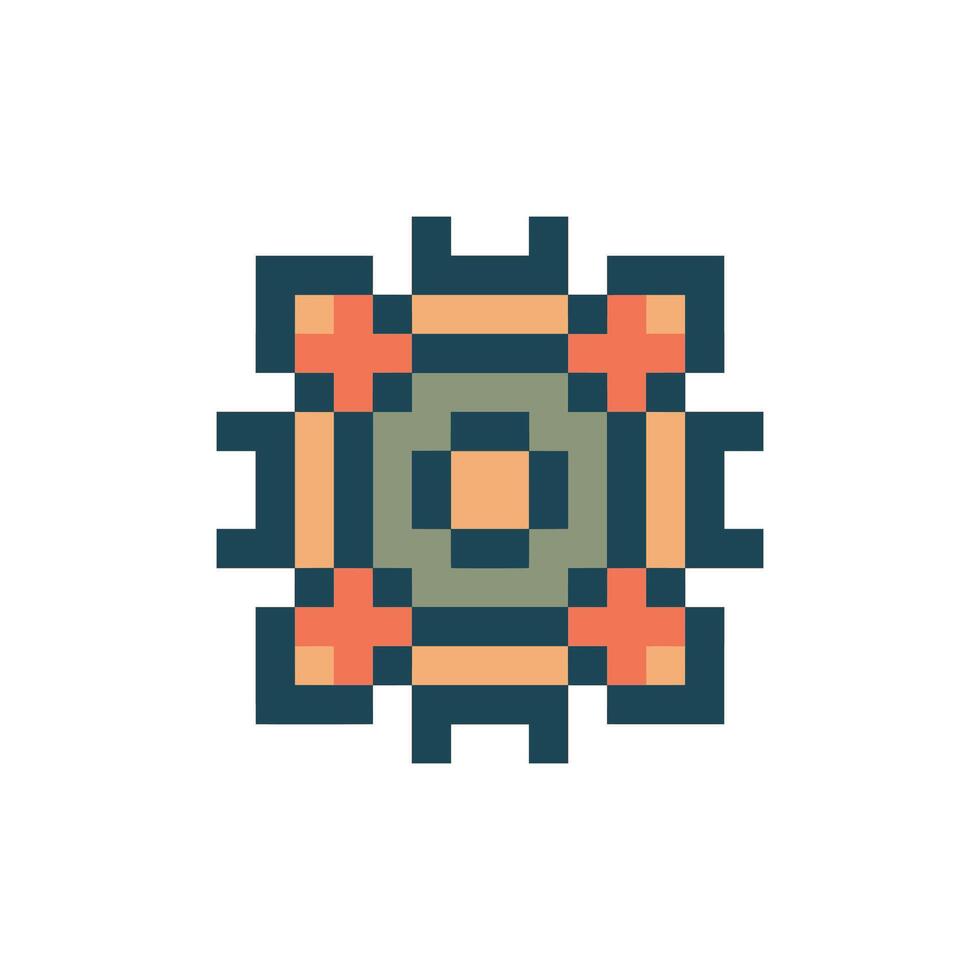 bold emblem pixel art vector