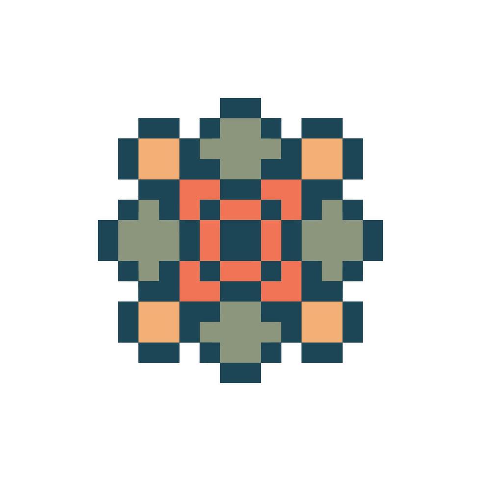 ornamental texture pixel art motif smooth vintage effect vector