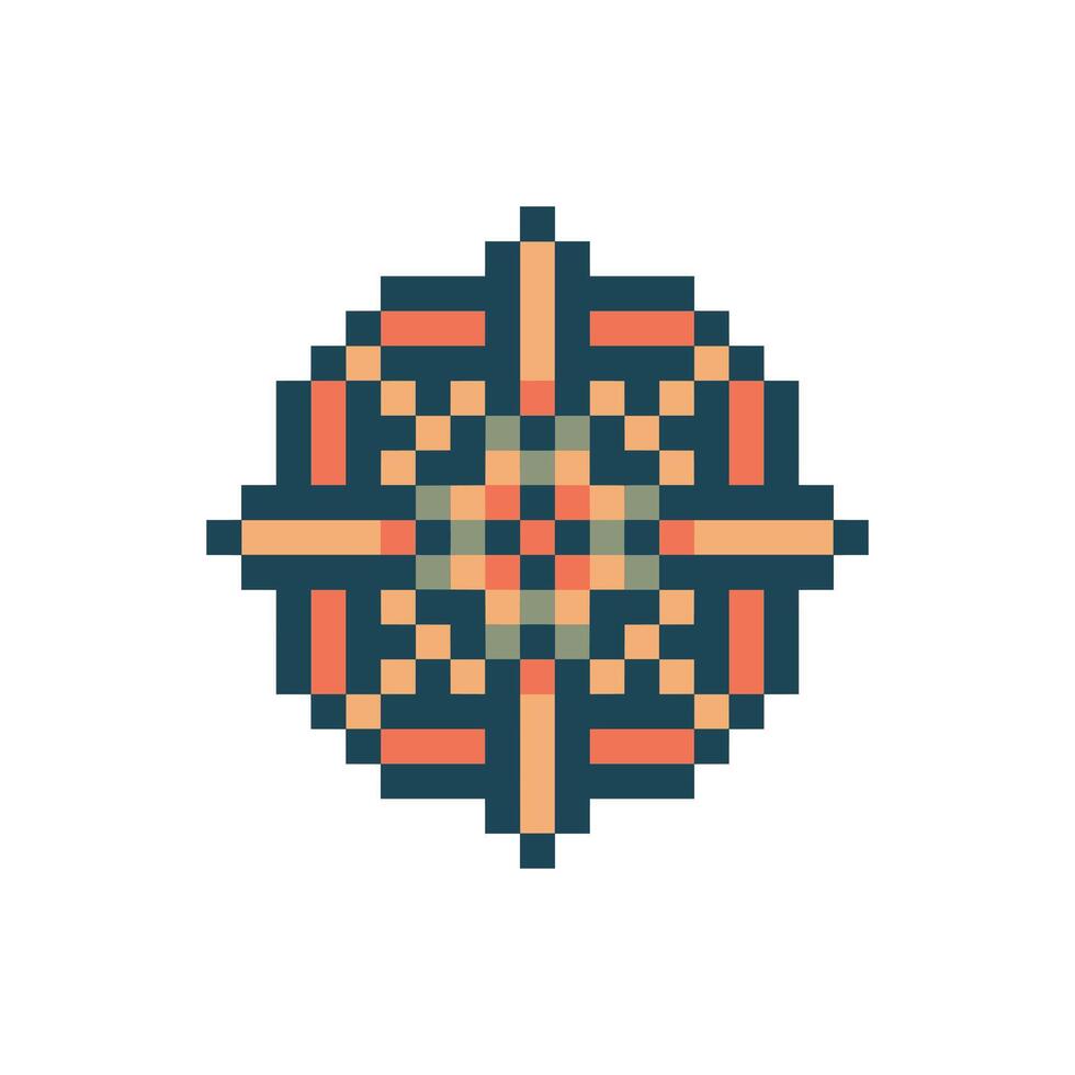 retro decoration pixel art vector