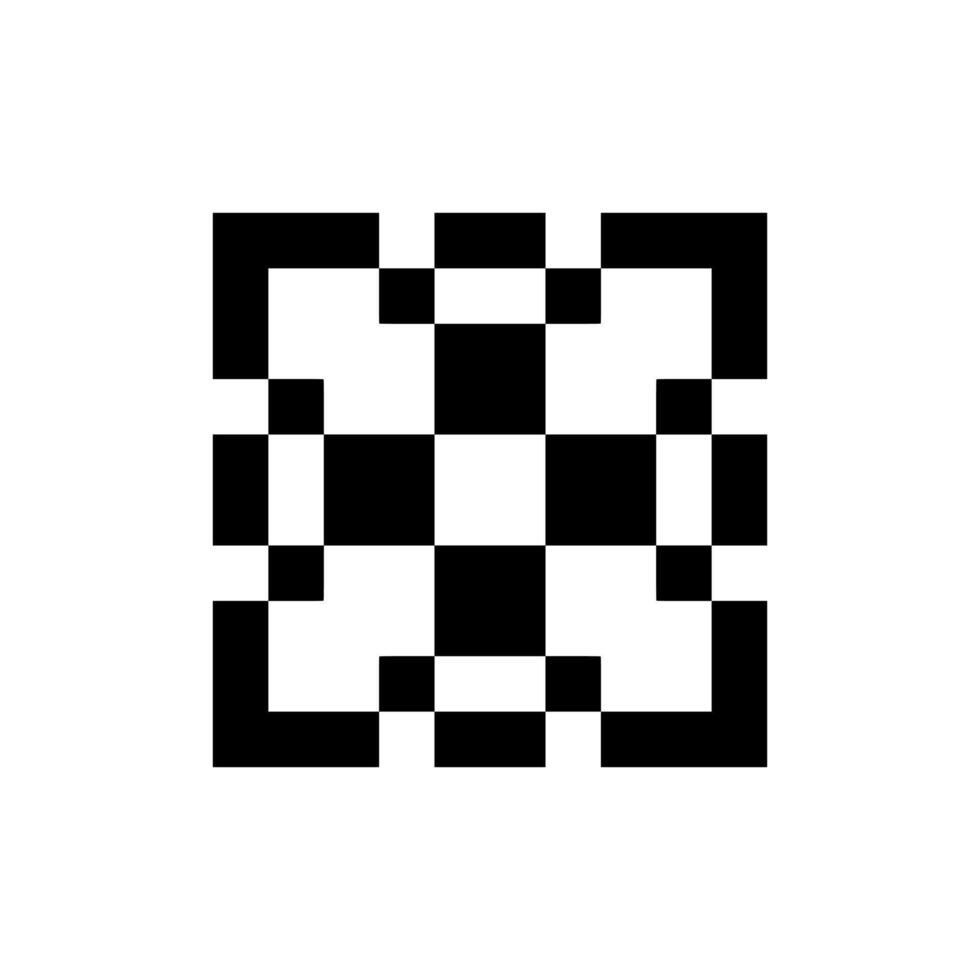 artistic crest pixel art vector