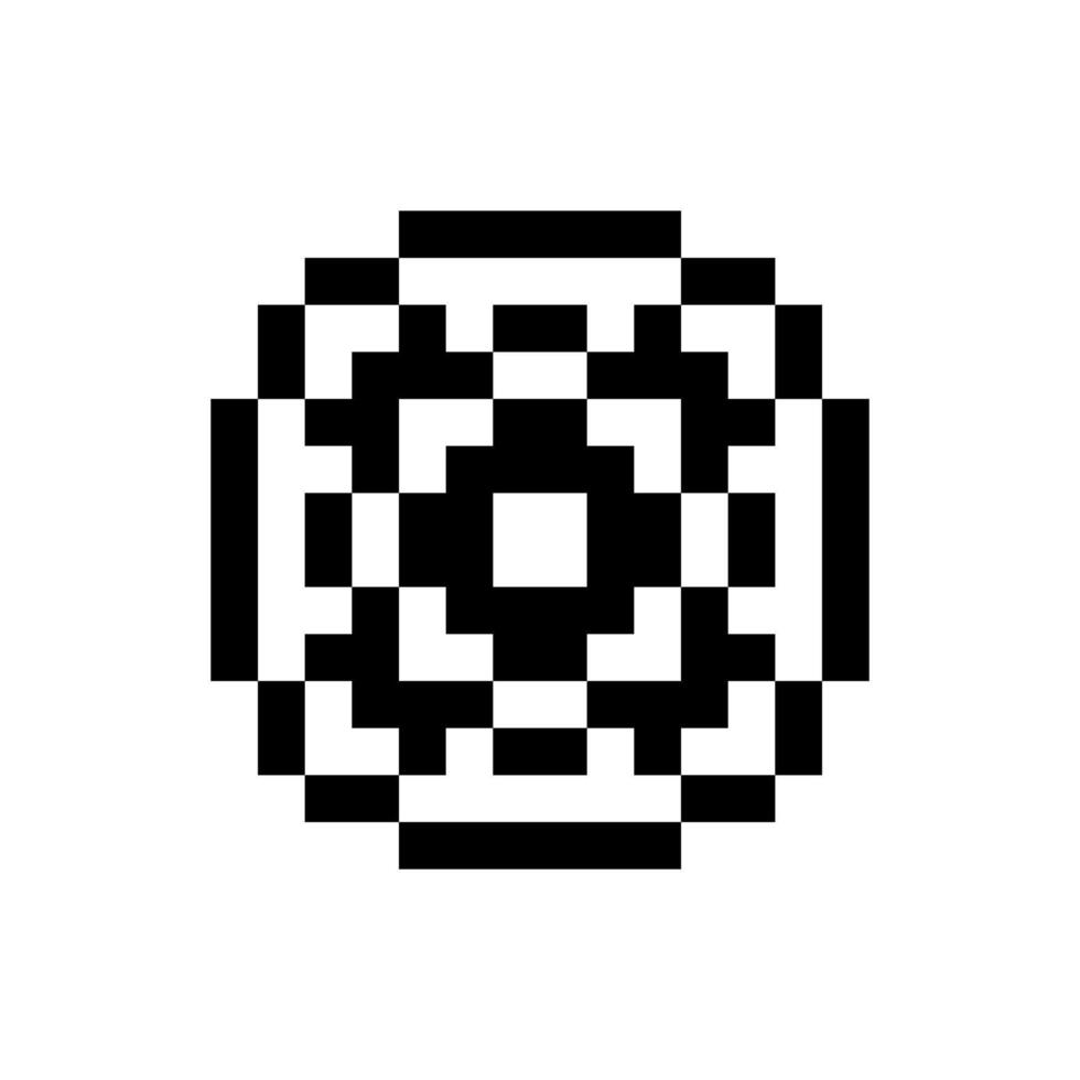 Vintage pixel art with geometric abstraction vector