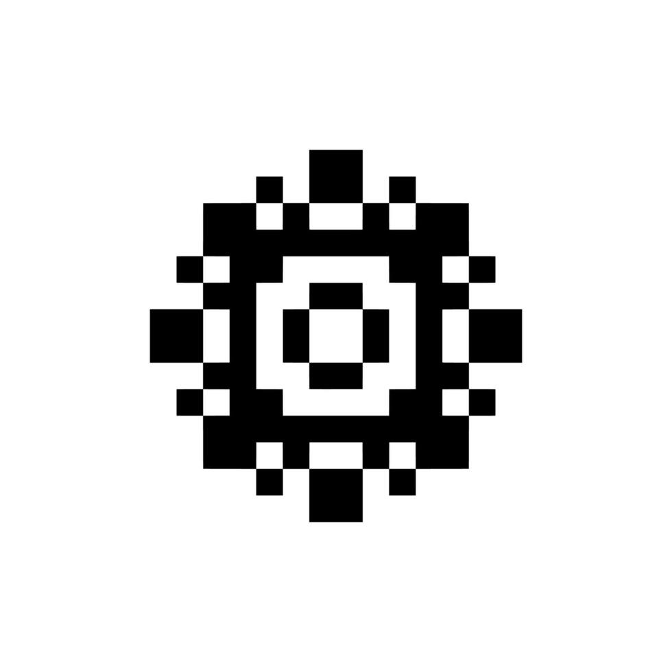 decorative symbol pixel art vector