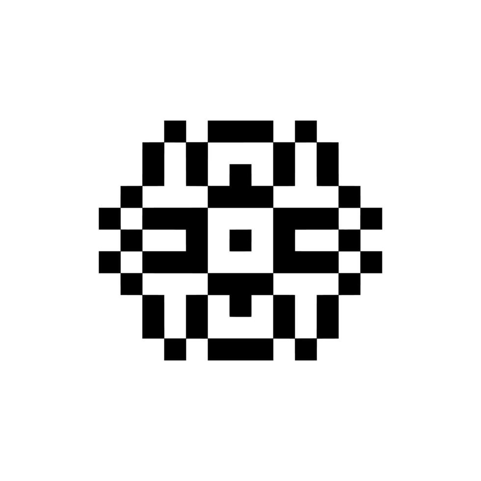 classic ribbon pixel art vector