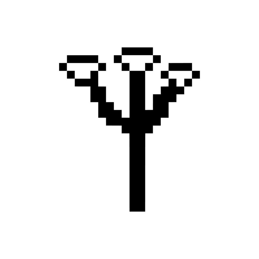 Pixel art flower template vintage sprite vector