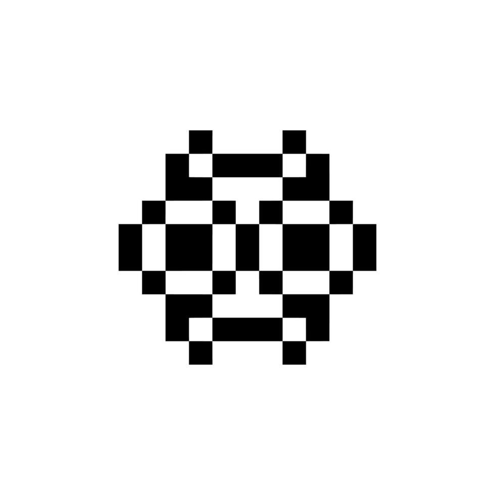 simple square pixel art frame decorative classic touch vector
