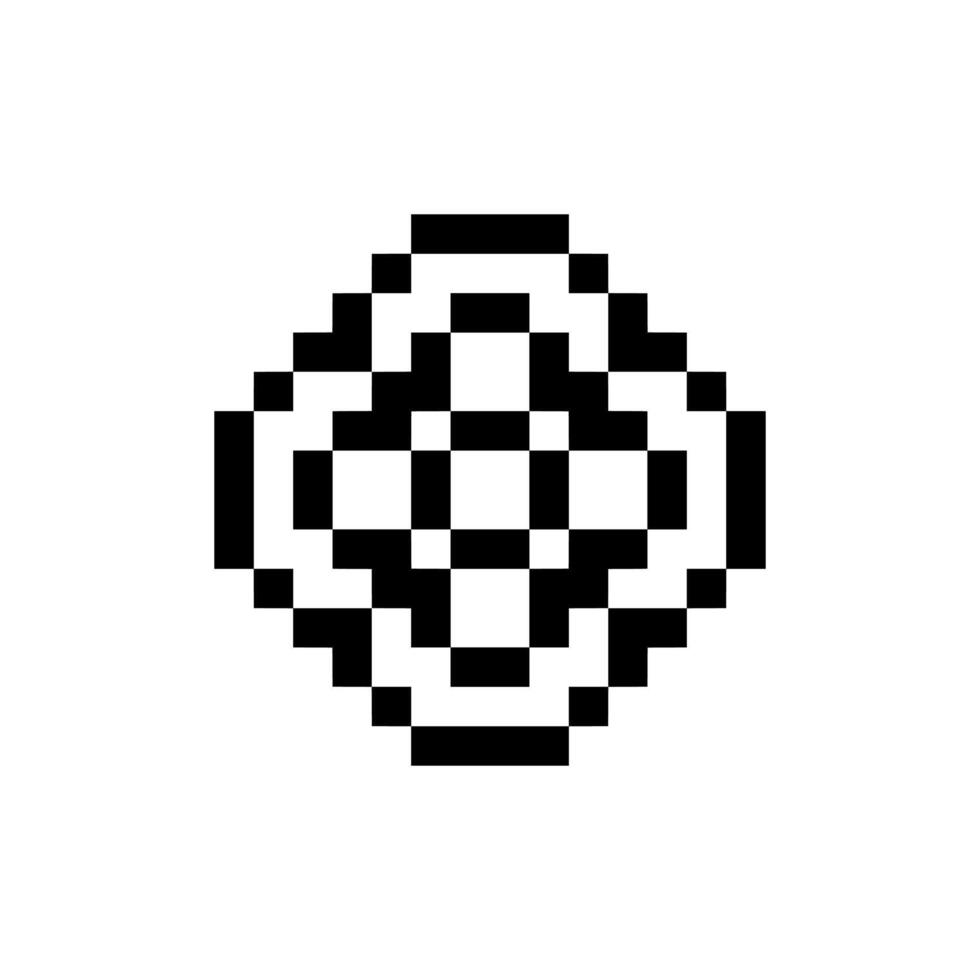 Classic pixel retro abstract art vector