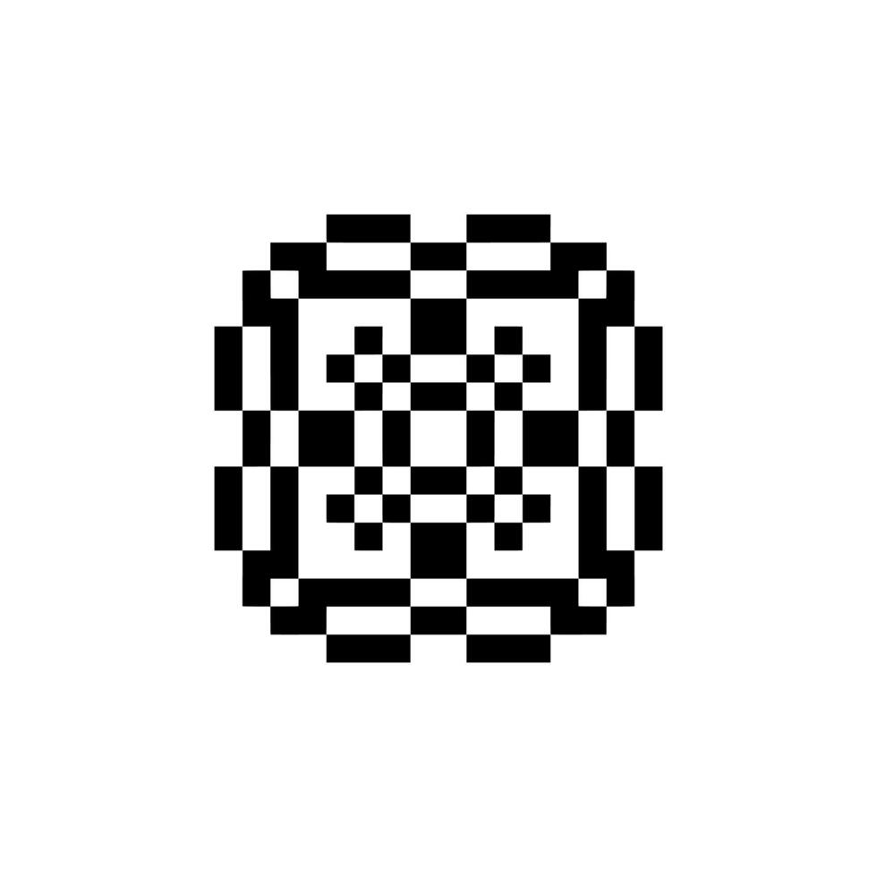 bold motif pixel art vector