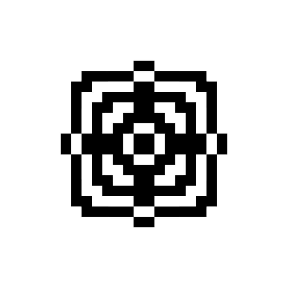 smooth badge pixel art vector