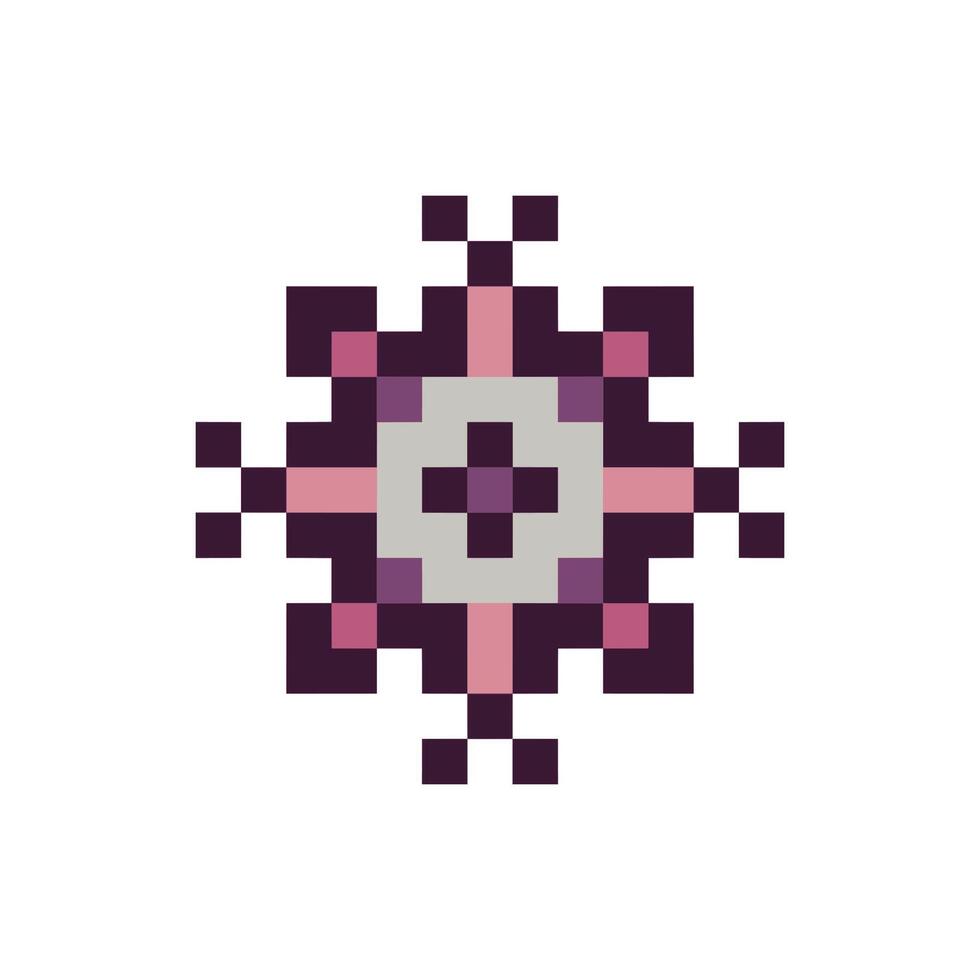 ornamental lace pixel art vector