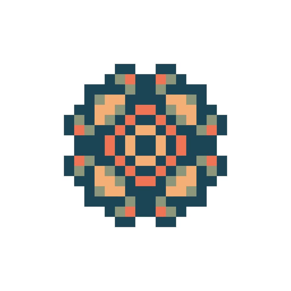 vintage scroll pixel art vector