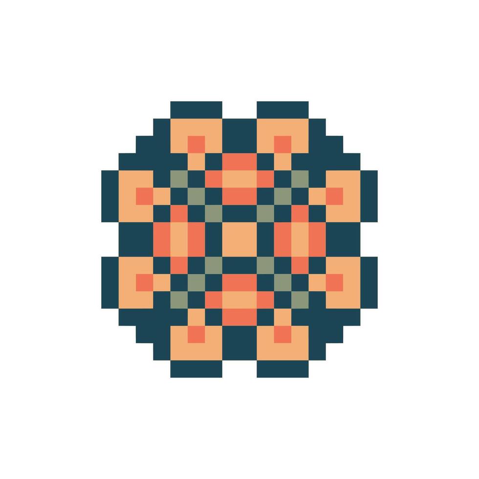 vintage frame pixel art vector