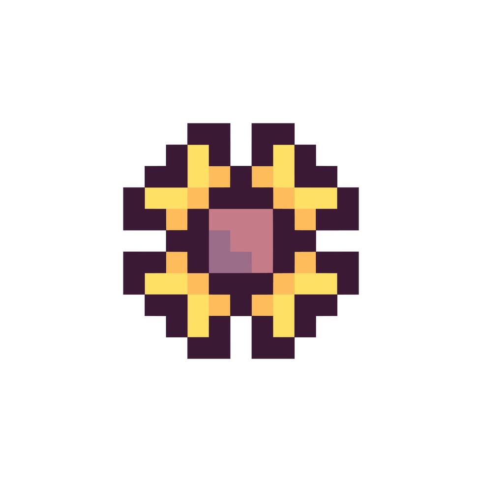 Geometric pixel form in vintage style vector