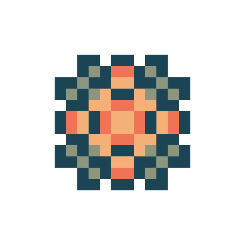 ornamental wave pixel art pattern elegant classic feel vector