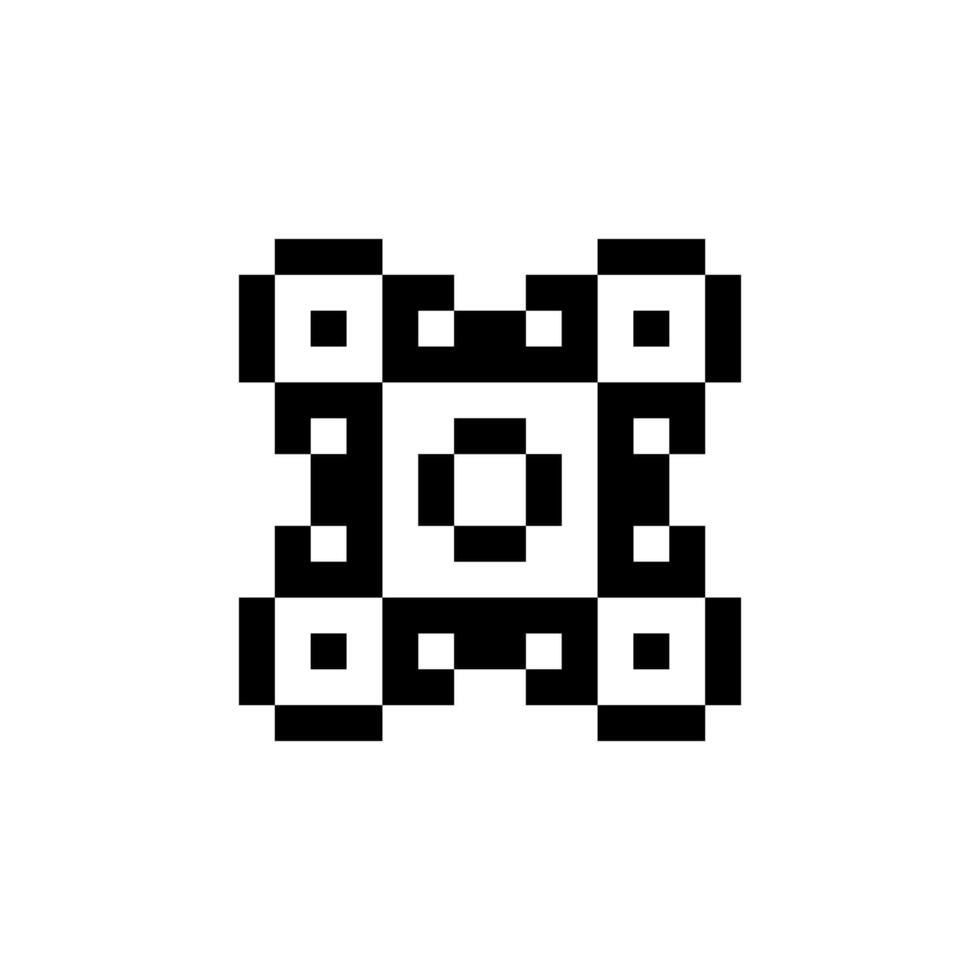 old-school motif pixel art vector