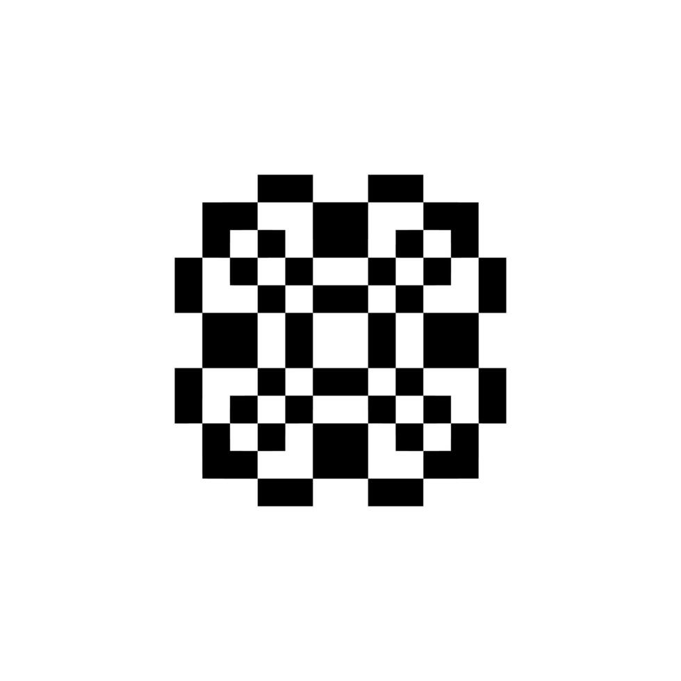 elegant ornament pixel art vector