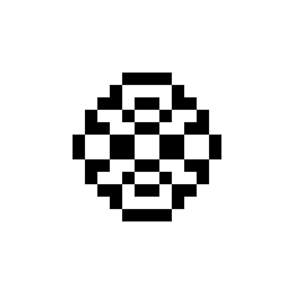 Classic retro pixelized abstract design vector