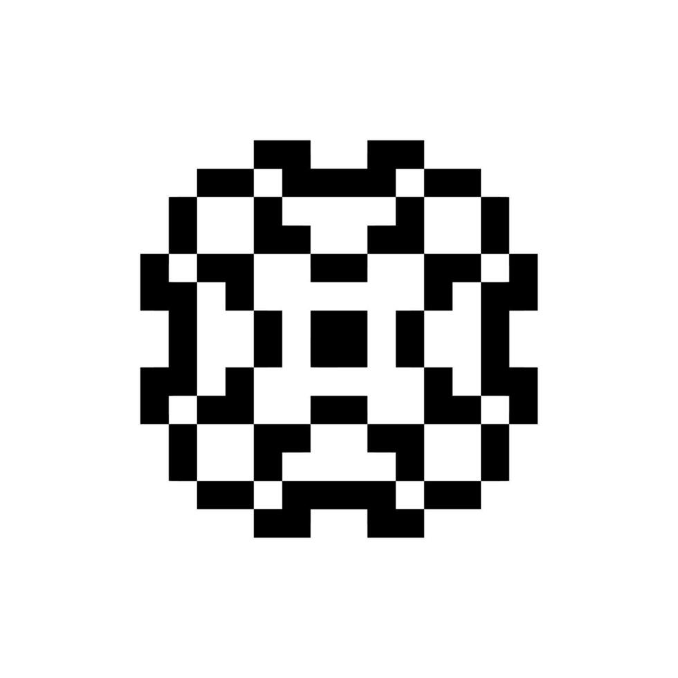 classic crest pixel art vector