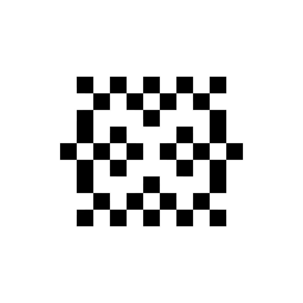 stylish crest pixel art vector