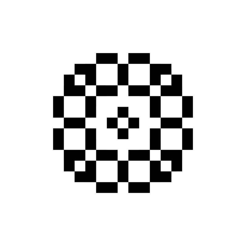 historical swirl pixel art shape classic symmetrical effect vector