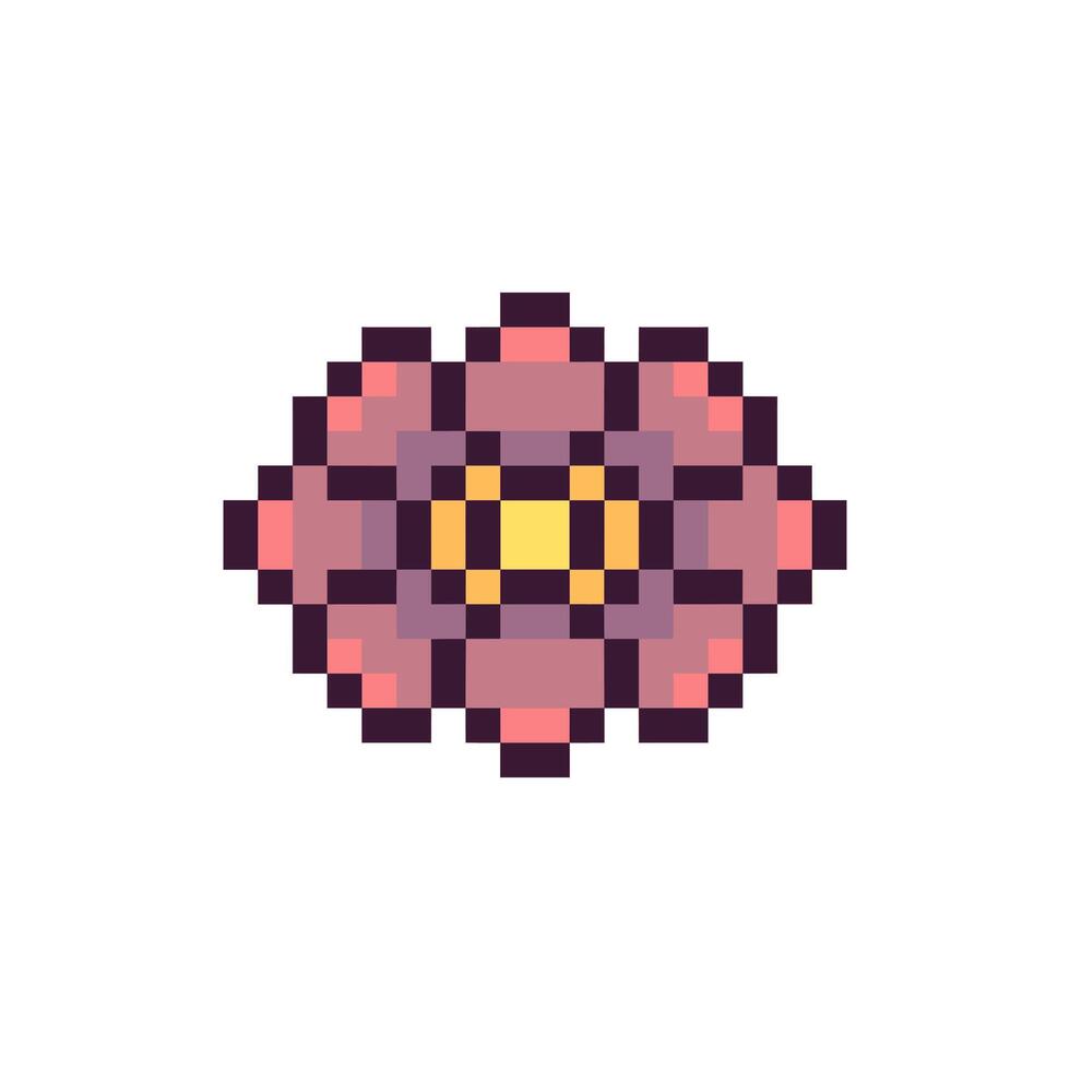 Classic pixel shape with abstract borders vector