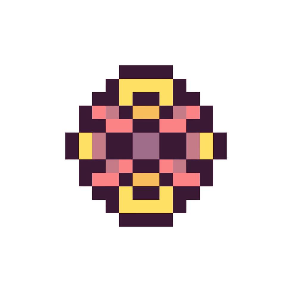 Pixel abstract design with retro flavor vector