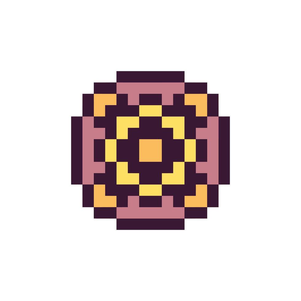 Vintage pixel design in geometric form vector