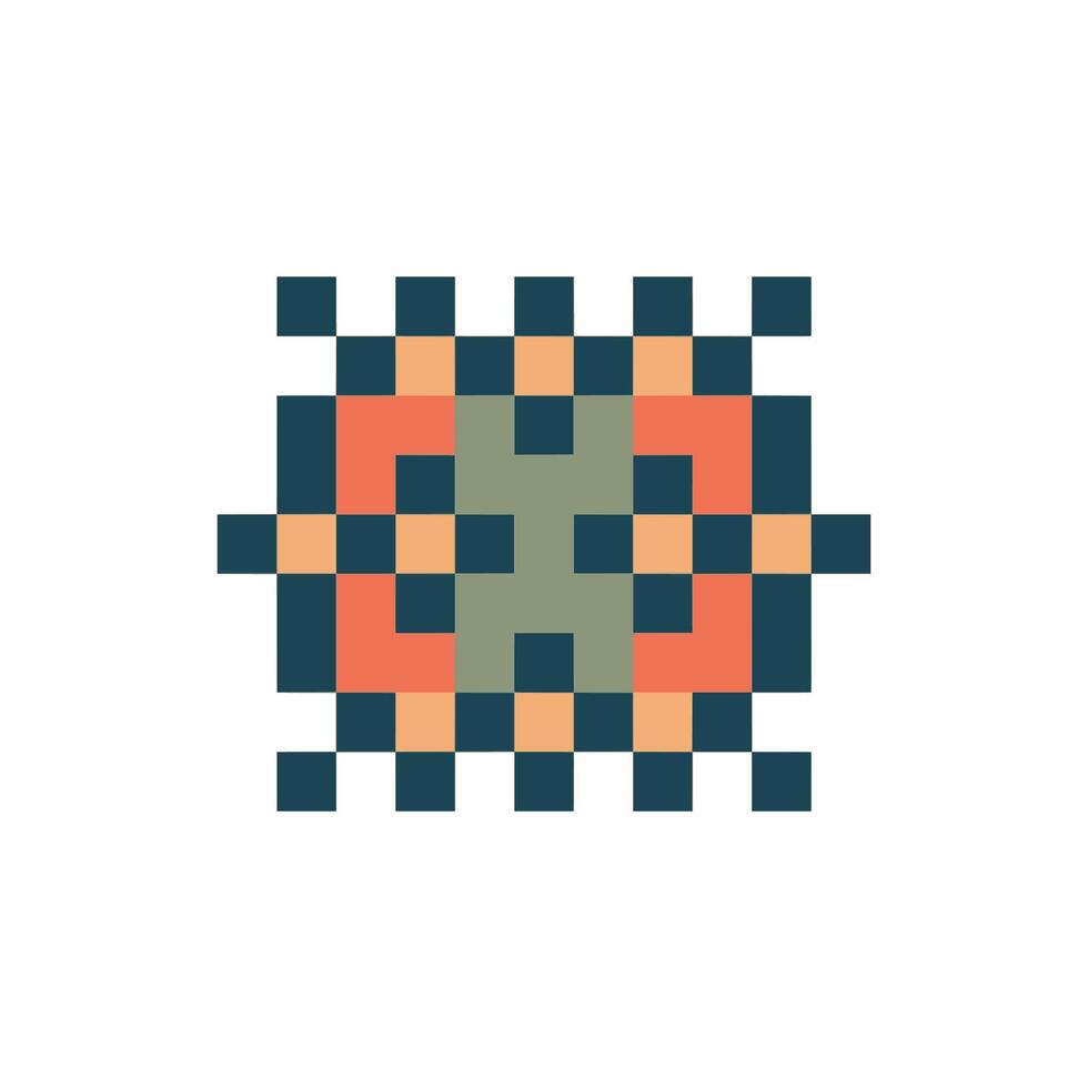 detailed stripe pixel art vector