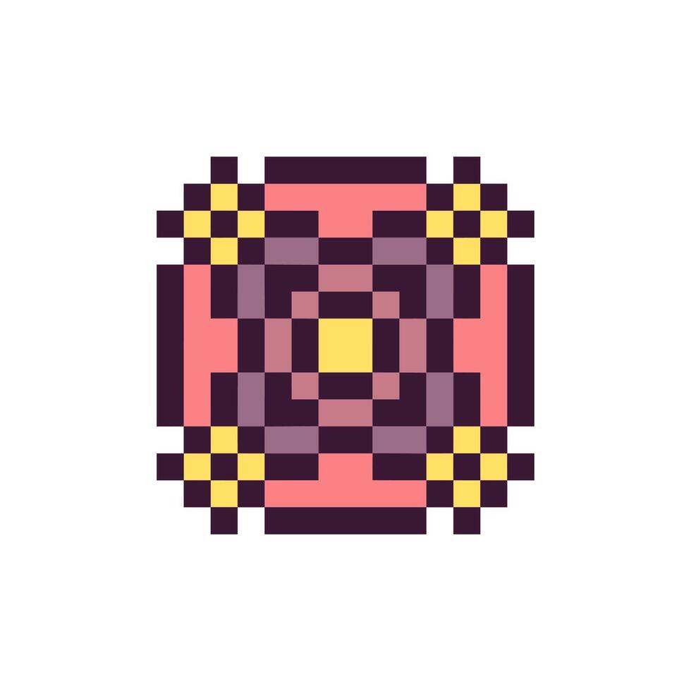 Classic geometric abstract pixel illustration vector