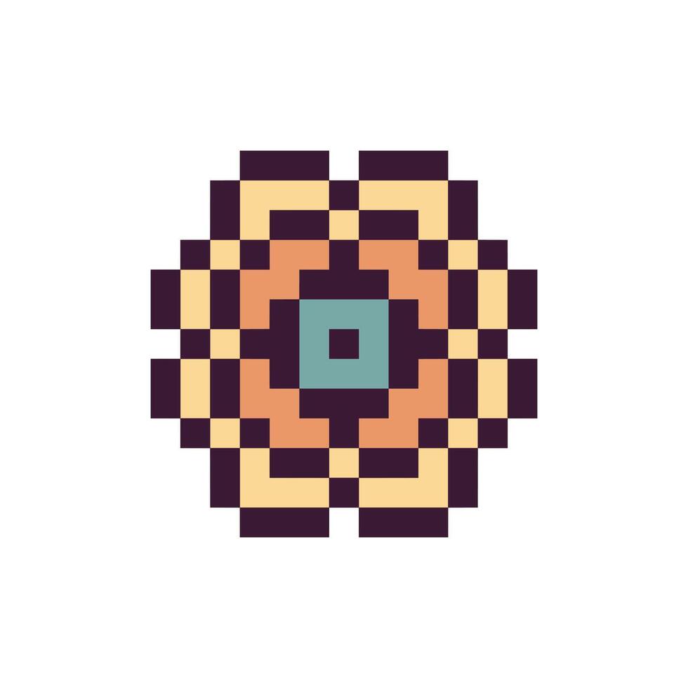 Abstract pixel art vintage style vector