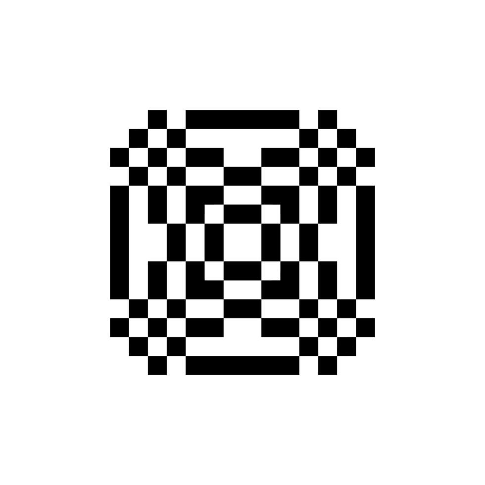 Old-school digital geometric artwork vector