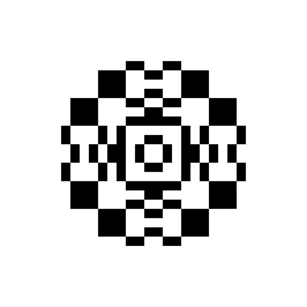 artistic badge design pixel art vector