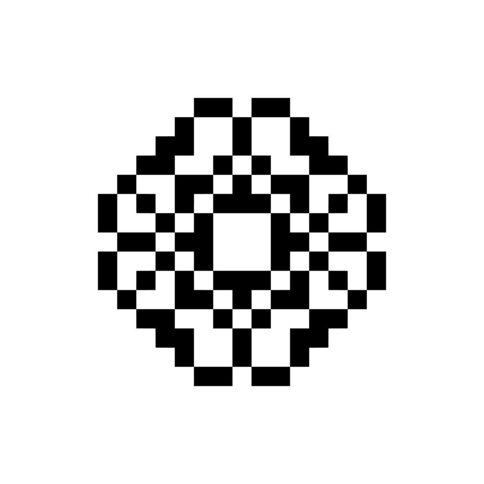 Abstract vintage pixel border design vector