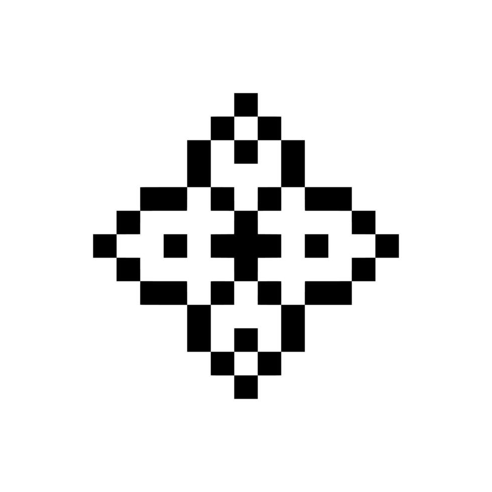 simple leaf pixel art vector