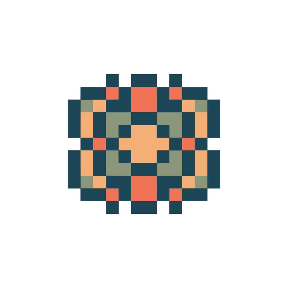 decorative crest pixel art vector
