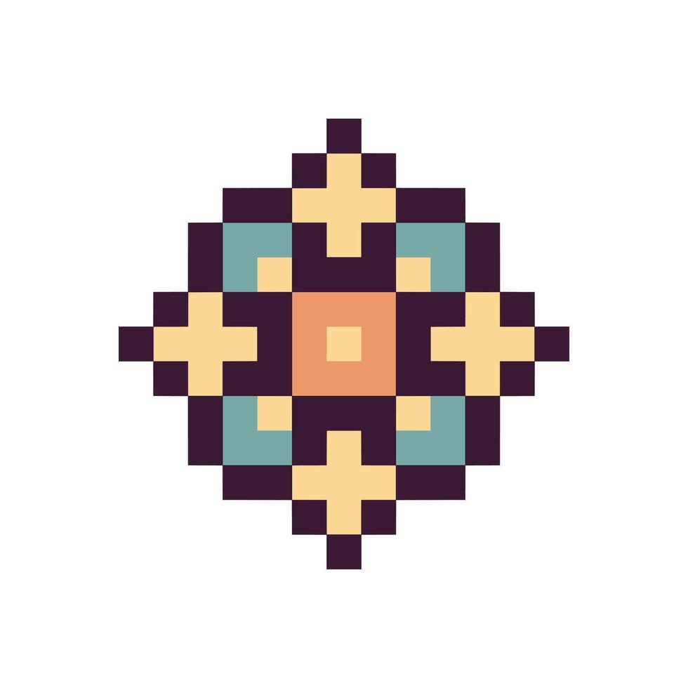 Old-school pixel art geometric vector