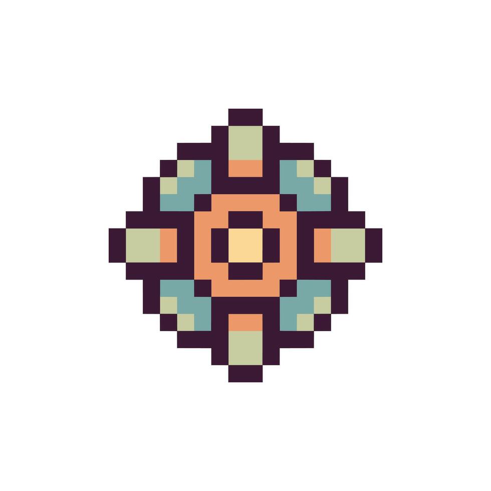 Digital pixel abstract style vector