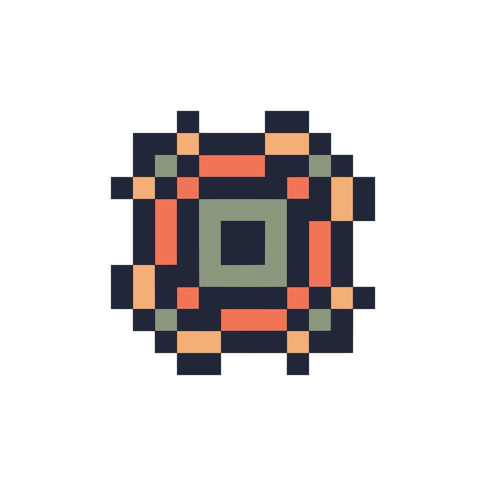 vintage symbol pixel art shape old-style traditional style vector
