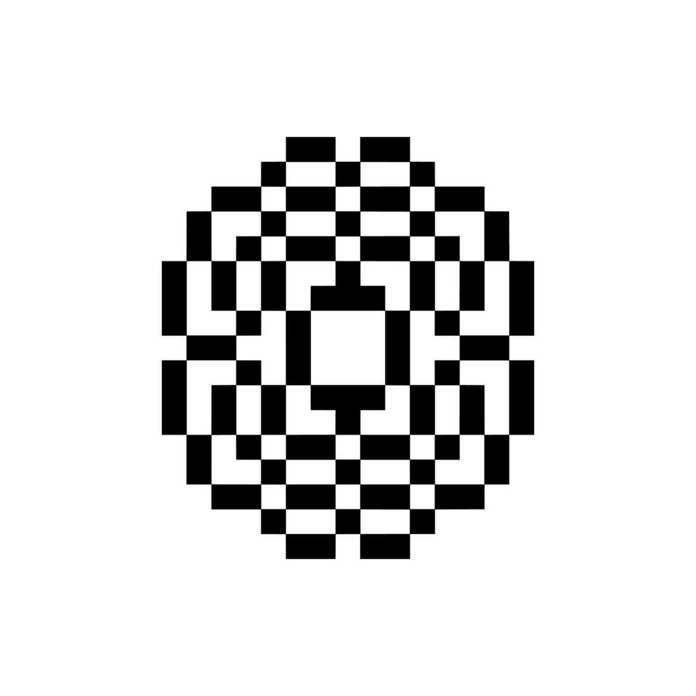 Geometric pixel abstract design vector