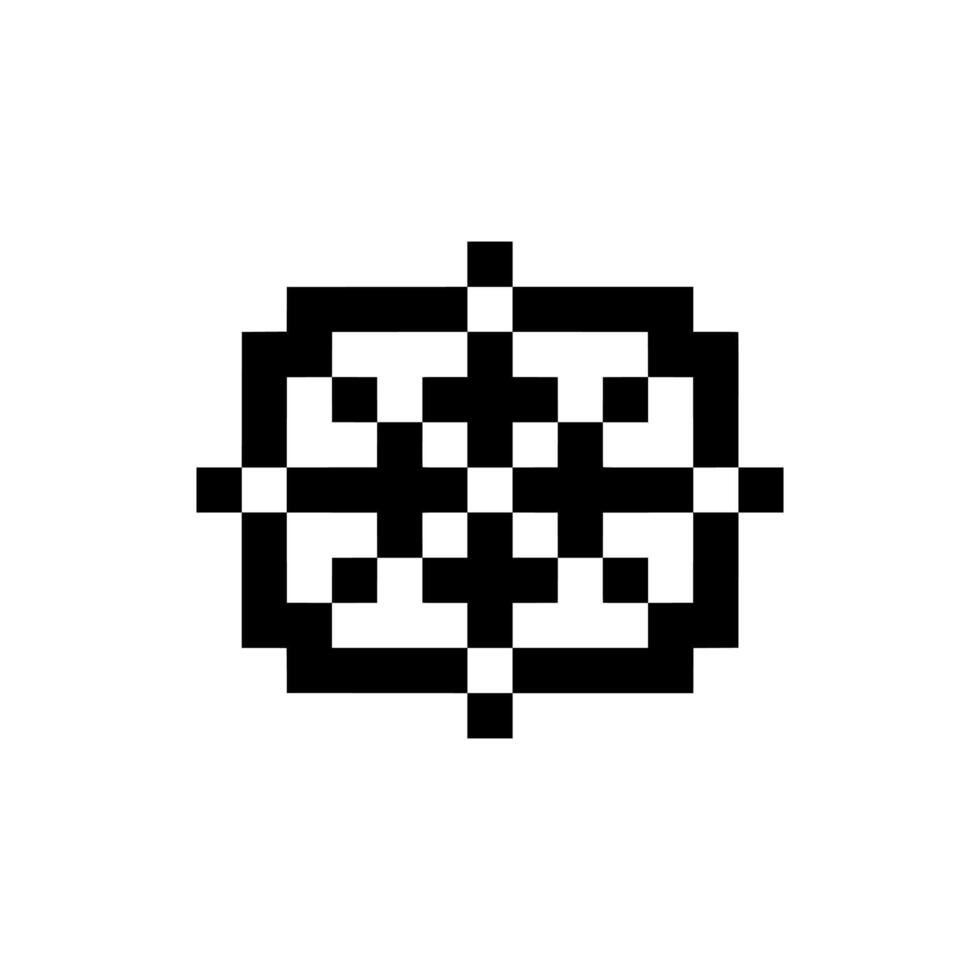 retro square pixel art frame old-fashioned timeless theme vector