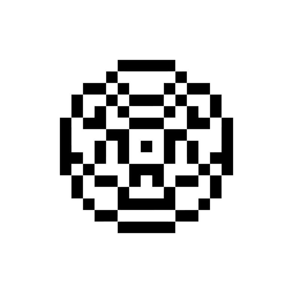 Digital retro pixel shape pattern vector